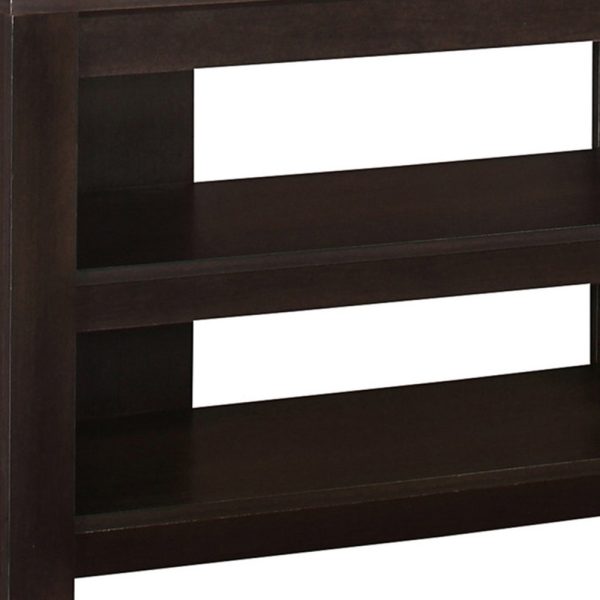 42" Dark Brown Open shelving TV Stand - Image 4