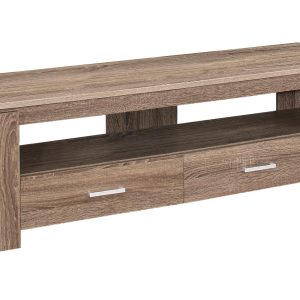 47" Deep Taupe Open Shelving TV Stand