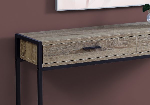48" Taupe And Black Frame Console Table - Image 3