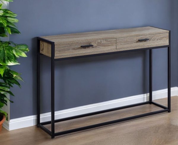 48" Taupe And Black Frame Console Table - Image 2