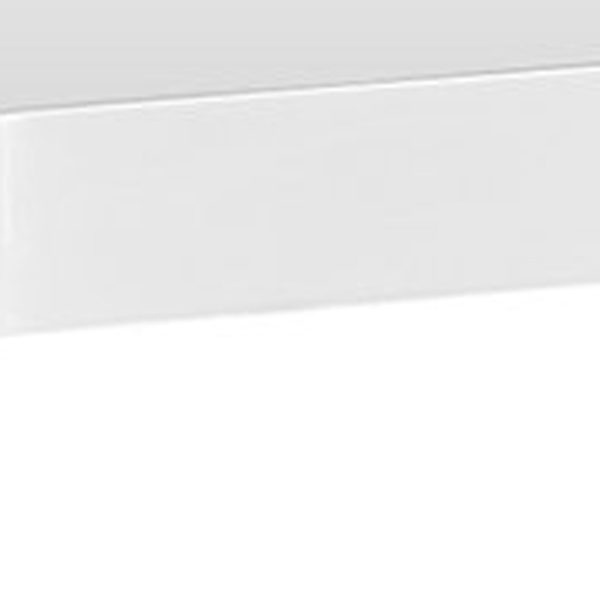 15.75" X 59" X 15.75" White Clear Hollow Core Tempered Glass TV Stand - Image 2