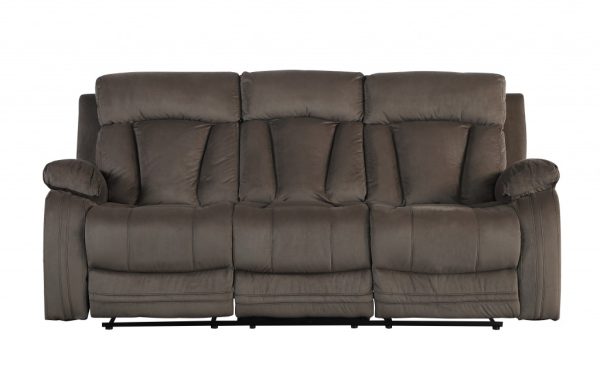 Two Piece Indoor Brown Microsuede Five Person Seating Set - Image 3