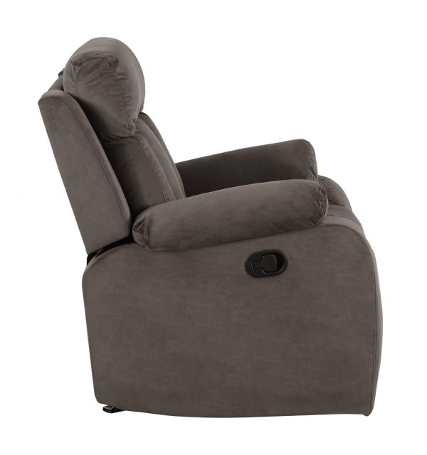 Two Piece Indoor Brown Microsuede Five Person Seating Set - Image 4