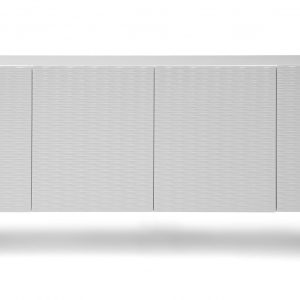 79" White Stainless Steel Solid Console Table