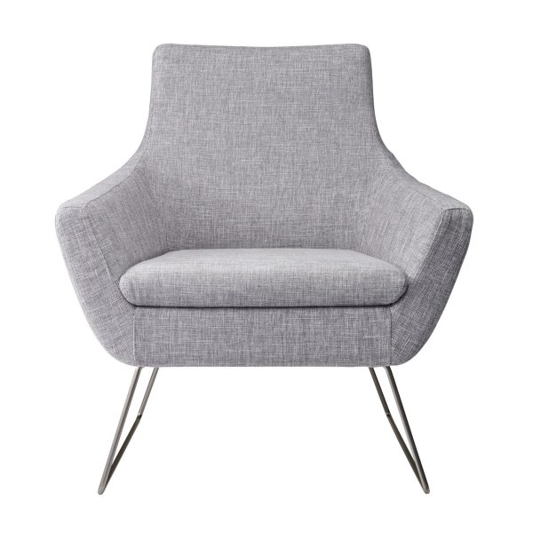 33" Gray and Black Upholstered Arm Chair - Image 2