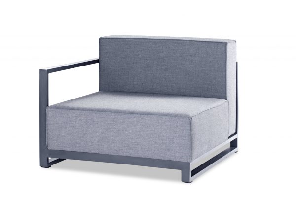 37" Gray Linen Side Chair - Image 3
