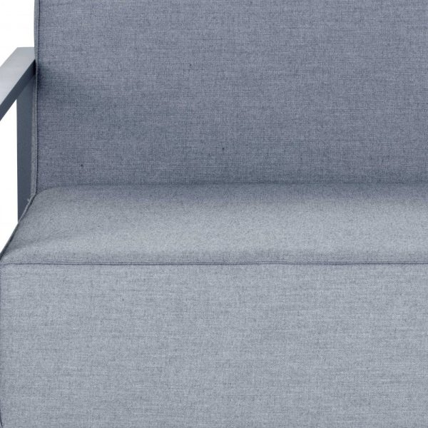 37" Gray Linen Side Chair - Image 4