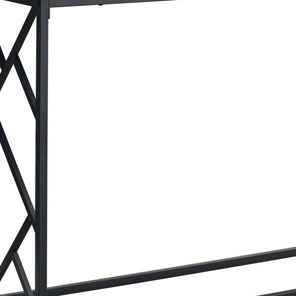 44" Taupe And Black Frame Console Table - Image 3