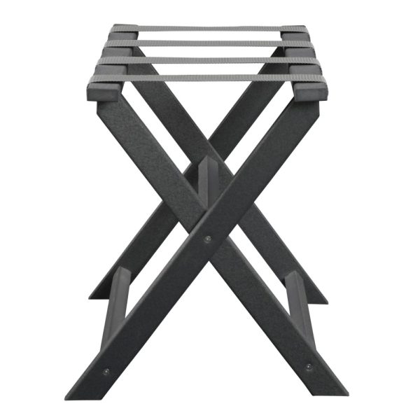 Earth Friendly Dark Gray Folding Luggage Rack With Gray Straps - Image 2