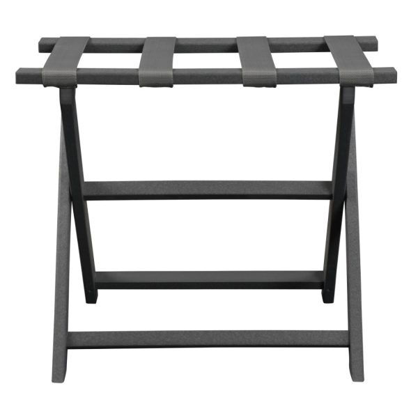Earth Friendly Dark Gray Folding Luggage Rack With Gray Straps - Image 3