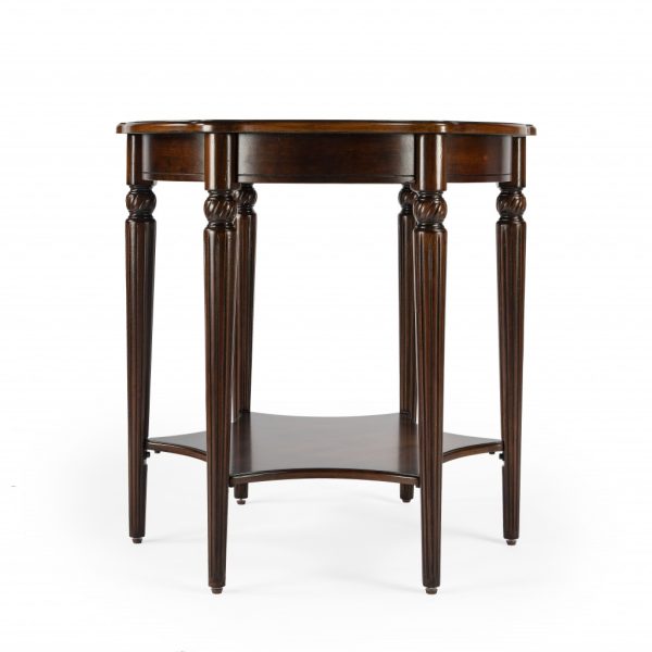 28" Brown Round Coffee Table - Image 3