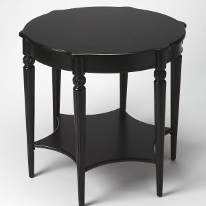 28" Brown Wood Round Coffee Table With Shelf