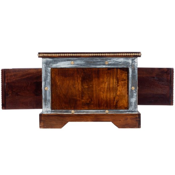 39" Brown Wood Coffee Table - Image 3