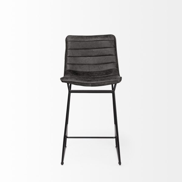 29" Black Iron Counter Height Bar Chair - Image 3