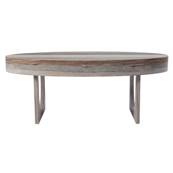 43" Brown Solid Manufactured Wood Oval Coffee Table - Image 2