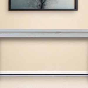 54" White and Black Distressed Sled Console Table