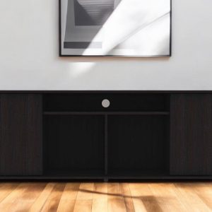 59" Black Open shelving TV Stand
