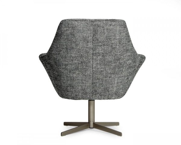 Industrial Dark Grey Chair With Metal Swivel - Image 4
