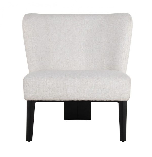 30" Gray And Black Upholstered Wingback Chair - Image 2