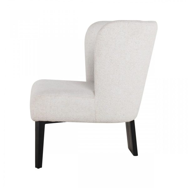 30" Gray And Black Upholstered Wingback Chair - Image 3