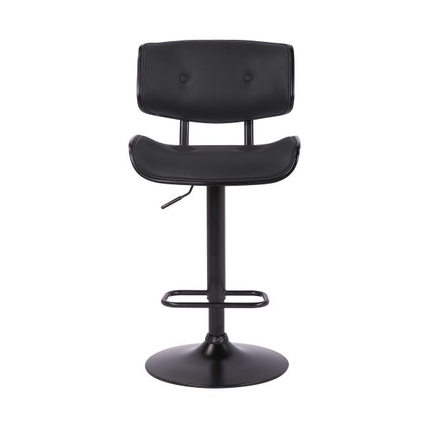 25" Black Iron Swivel Adjustable Height Bar Chair - Image 2