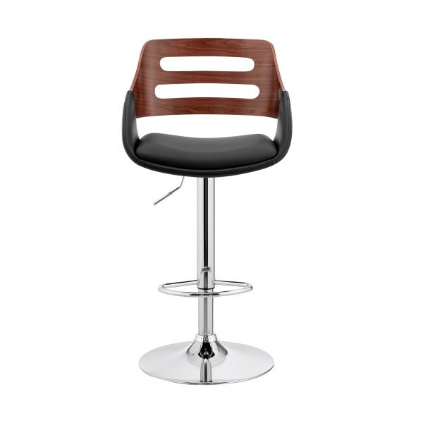 25" Black And Silver Iron Swivel Low Back Adjustable Height Bar Chair - Image 2
