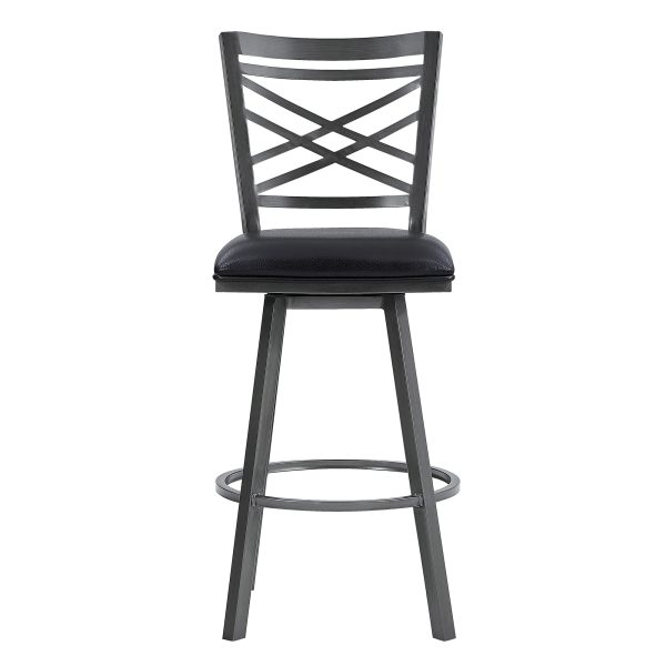 26" Black Iron Counter Height Bar Chair - Image 2