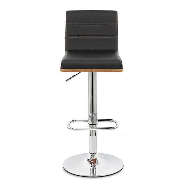 23" Black And Silver Iron Swivel Low Back Adjustable Height Bar Chair - Image 3