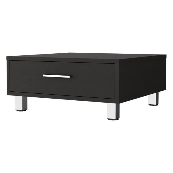 24" Black Coffee Table With Drawer - Image 2