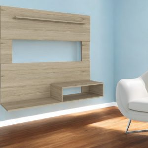 55" Light Pine Open Shelving Entertainment Center