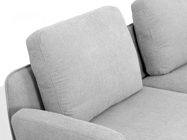 89" Light Gray Sofa With Black Legs - Image 3
