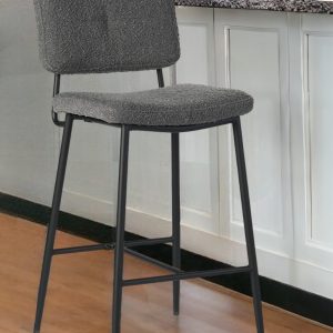 Set of Two 27" Green And Black Steel Low Back Bar Height Bar Chairs