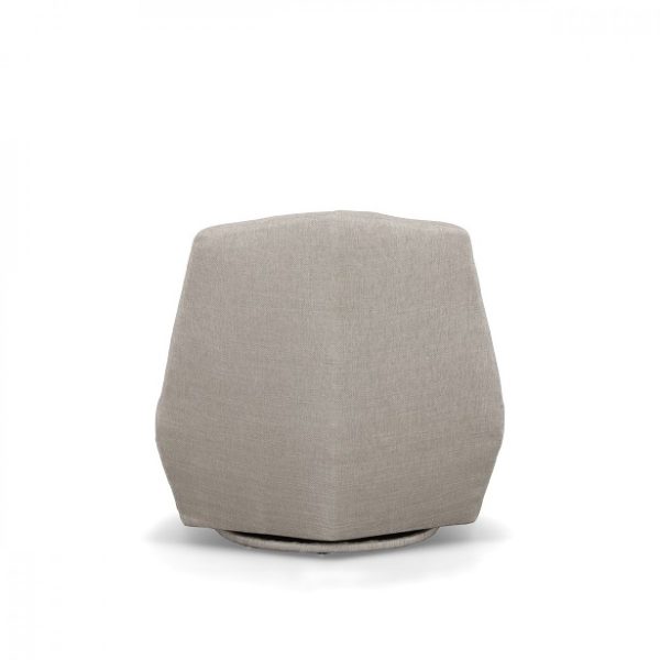 31" Gray Upholstered Lounge Chair - Image 2