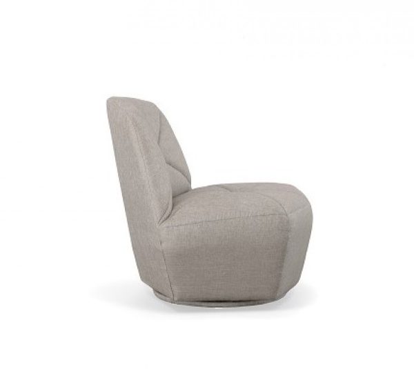 31" Gray Upholstered Lounge Chair - Image 3