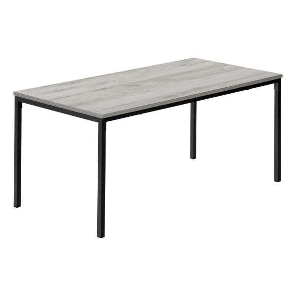 40" Gray And Black Wood And Metal Coffee Table - Image 3