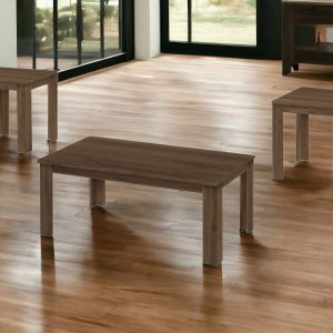 Set of Three 44" Dark Brown Coffee Table