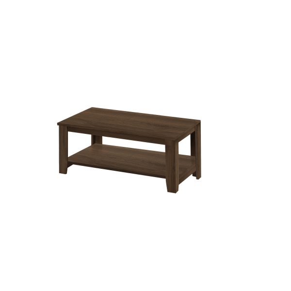 Set of Three 42" Dark Brown Coffee Table With Three Shelves - Image 2