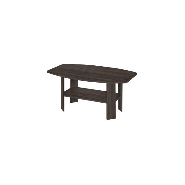 Set of Three 36" Oak Coffee Table With Three Shelves - Image 2