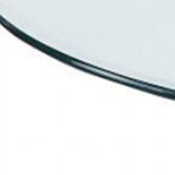 34" Clear And White Glass Round Coffee Table - Image 4