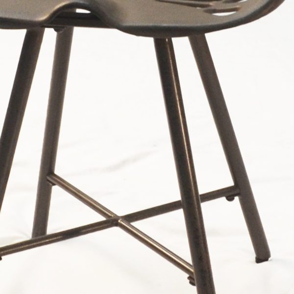 18" Copper Iron Backless Bar Chair - Image 3