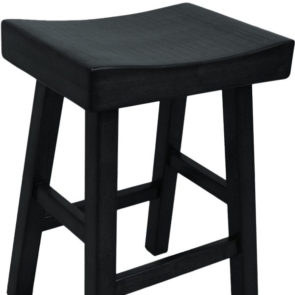 25" Solid Wood Backless Counter Height Bar Chair - Image 4