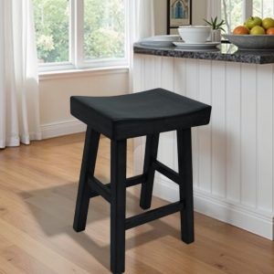 25" Solid Wood Backless Counter Height Bar Chair