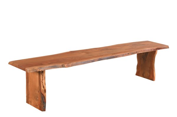 85" Natural Solid Wood Dining Bench - Image 3