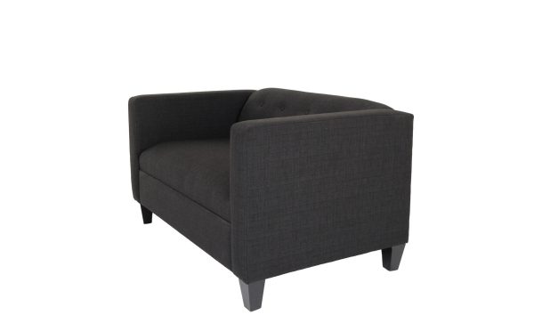 80" Black And Dark Brown Loveseat - Image 3