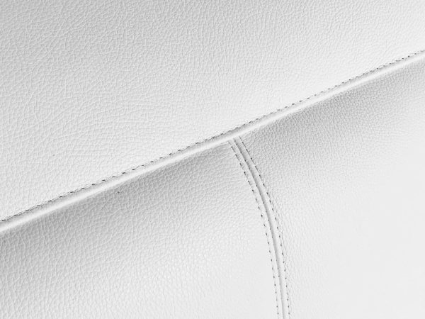 White Italian Leather Power Reclining L Shaped Five Piece Corner Sectional - Image 3