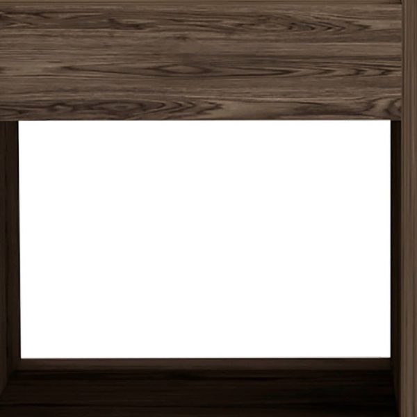 32" Brown Wood Coffee Table With Shelf - Image 3