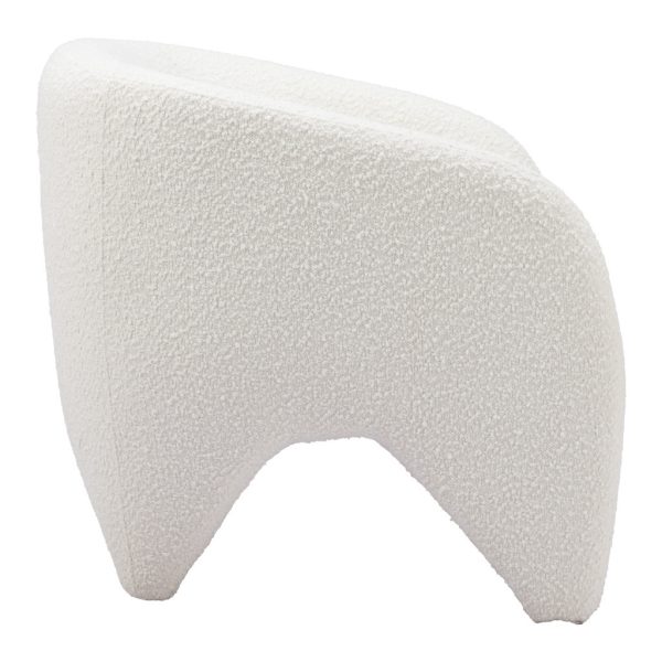 30" White Sherpa Arm Chair - Image 3