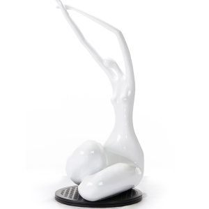 24" White Lass Sculpture