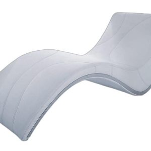 22" White Leather Lounge Chair