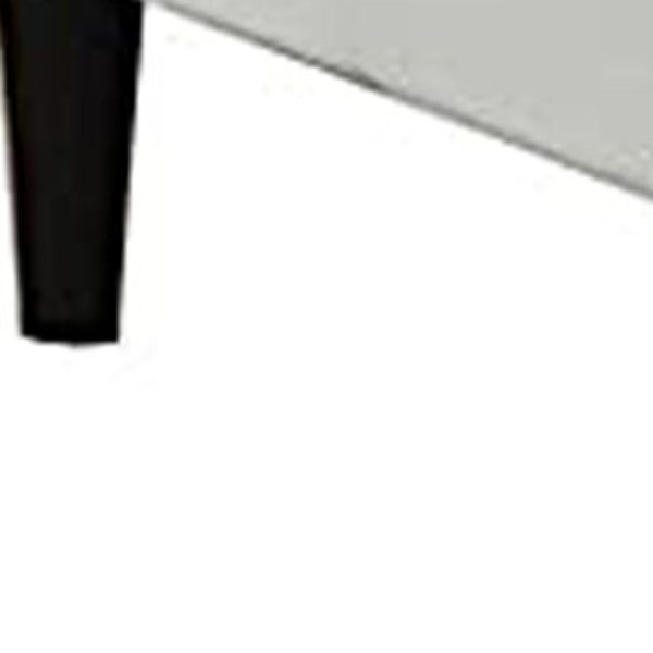 30" White and Black Faux Leather Arm Chair And Toss Pillow - Image 2